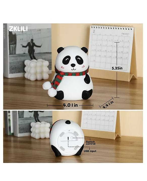 Cute Panda Night Lamp | Touch Silicone Lamp with 7-Color Changing LED