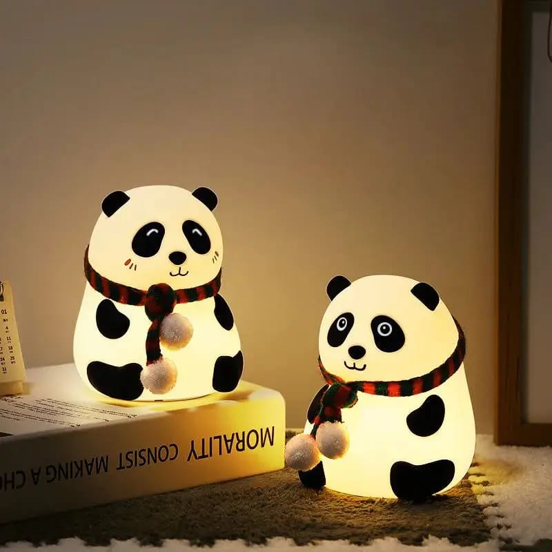 Cute Panda Night Lamp | Touch Silicone Lamp with 7-Color Changing LED