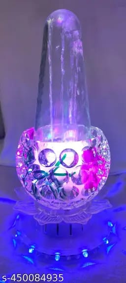 Decorative Rose Crystal Ball Electric Lamp, LED Night Light with Floral Design, Clear Glass Display Stand
