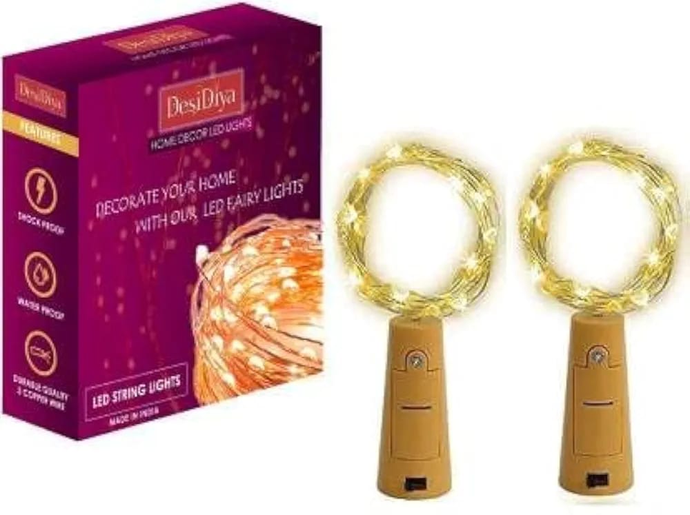 Led'S Fairy String Lights Battery Powered Copper Wire For Home Decoration (pack of 10)
