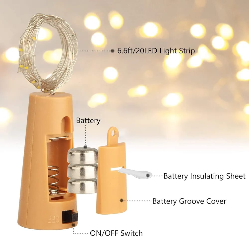 Led'S Fairy String Lights Battery Powered Copper Wire For Home Decoration (pack of 10)