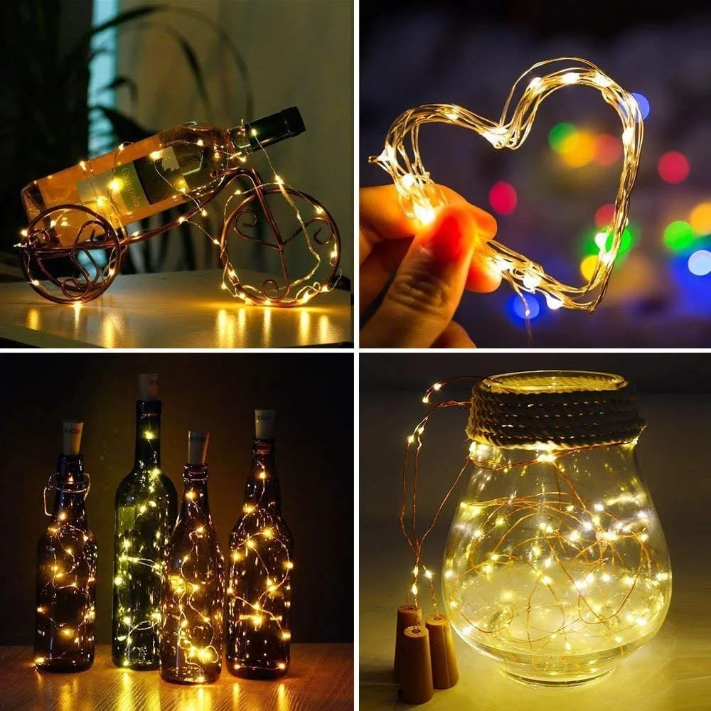 Led'S Fairy String Lights Battery Powered Copper Wire For Home Decoration (pack of 10)