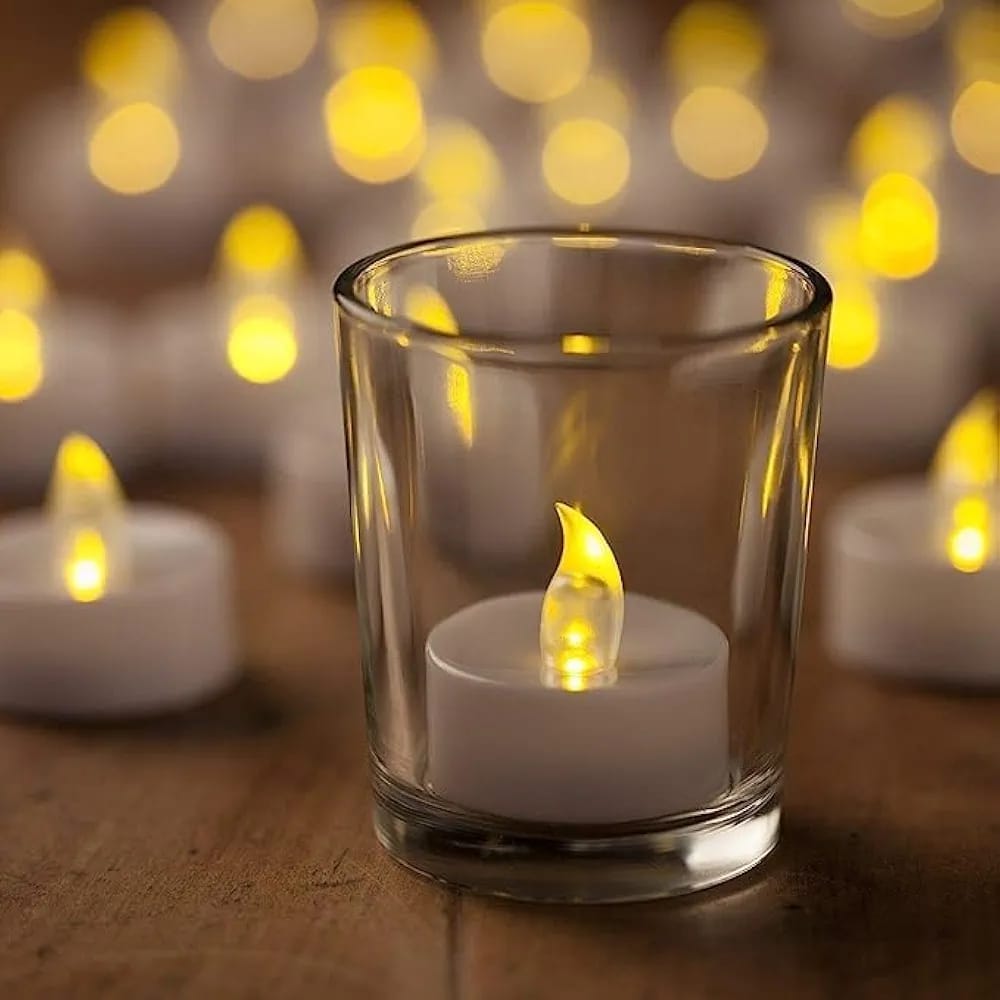 Flameless Led Tea Light Candles for Home Decor (pack of 24)