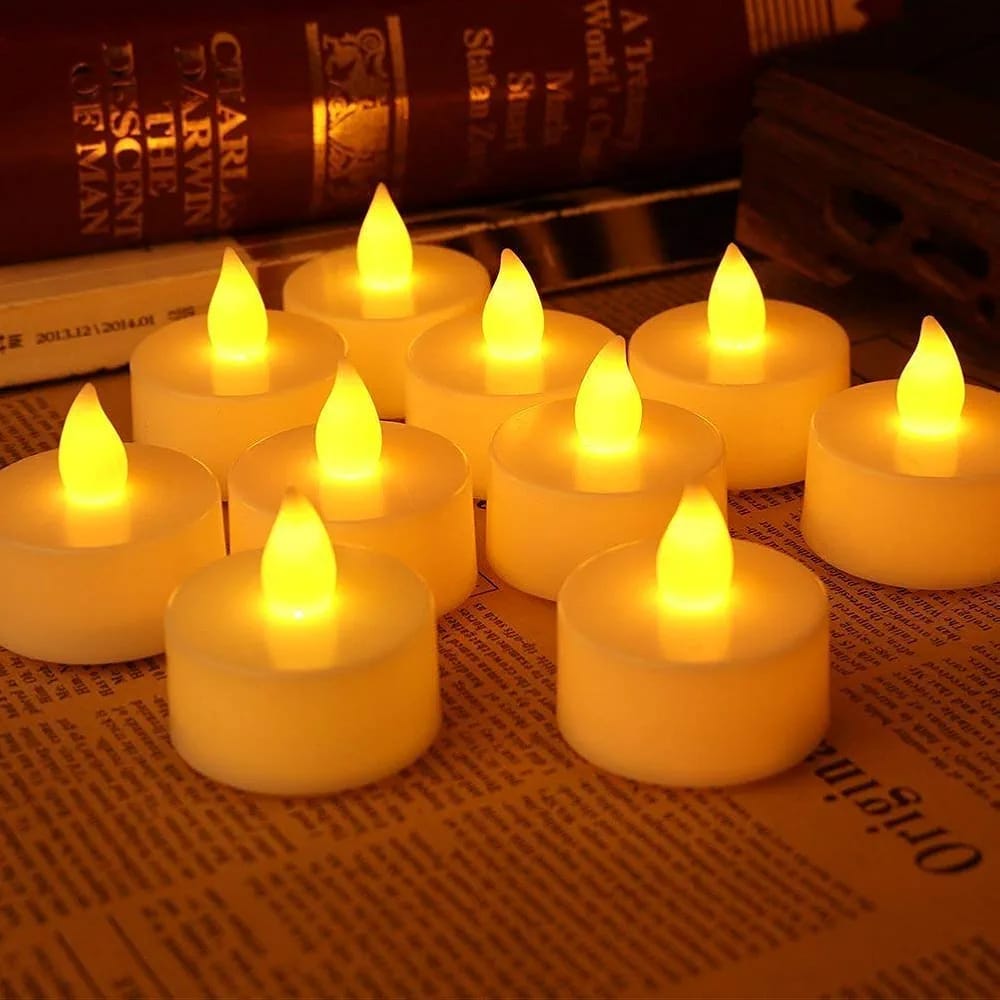 Flameless Led Tea Light Candles for Home Decor (pack of 24)