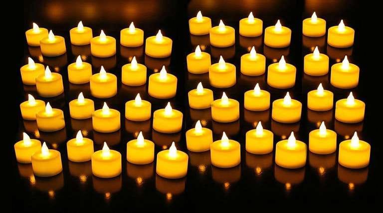 Flameless Led Tea Light Candles for Home Decor (pack of 24)