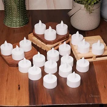 Flameless Led Tea Light Candles for Home Decor (pack of 24)