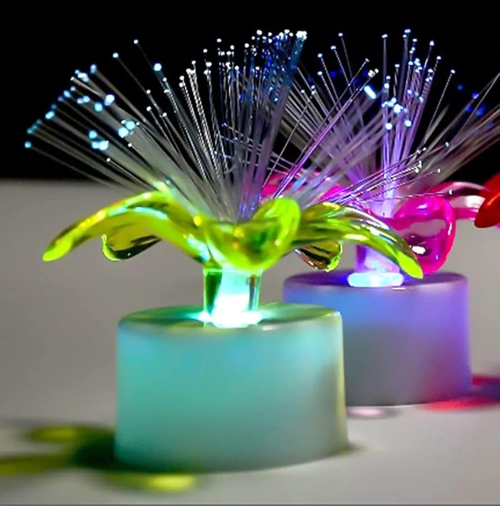 Fiber Optic Candle Light lamp Floral Color Changing Led (Pack of 12)
