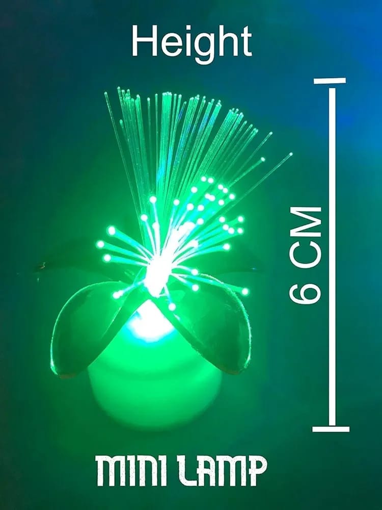Fiber Optic Candle Light lamp Floral Color Changing Led (Pack of 12)