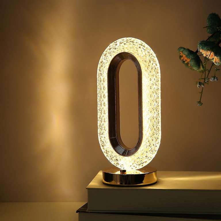 Luxury Crystal LED Table Lamp-3 Colors Dimmable with Touch