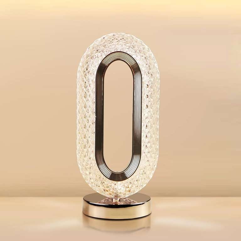 Luxury Crystal LED Table Lamp-3 Colors Dimmable with Touch