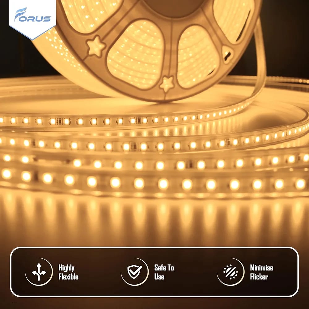 LED Rope Strip Light 5 Meters, Outdoor Waterproof Decorative Cove Lights for Ceiling, Balcony, Home Decor, Interior Decoration