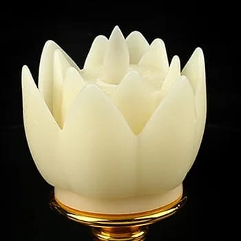 Lotus Lamp Solemn Holy Buddhist light for Outdoor Decorative Shrine Purple