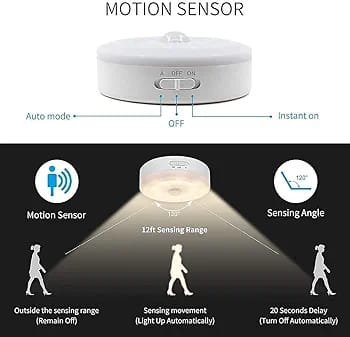 Motion Sensor Light for Home with USB Charging Wireless Self Adhesive LED Body Induction Lamp Sensor Light for Wardrobe Lights Sensor Night Light(SET OF 2)