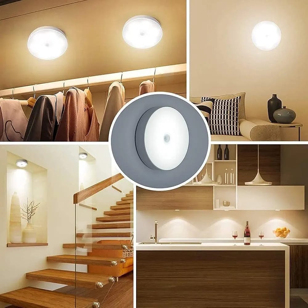 Motion Sensor Light for Home with USB Charging Wireless Self Adhesive LED Body Induction Lamp Sensor Light for Wardrobe Lights Sensor Night Light(SET OF 2)