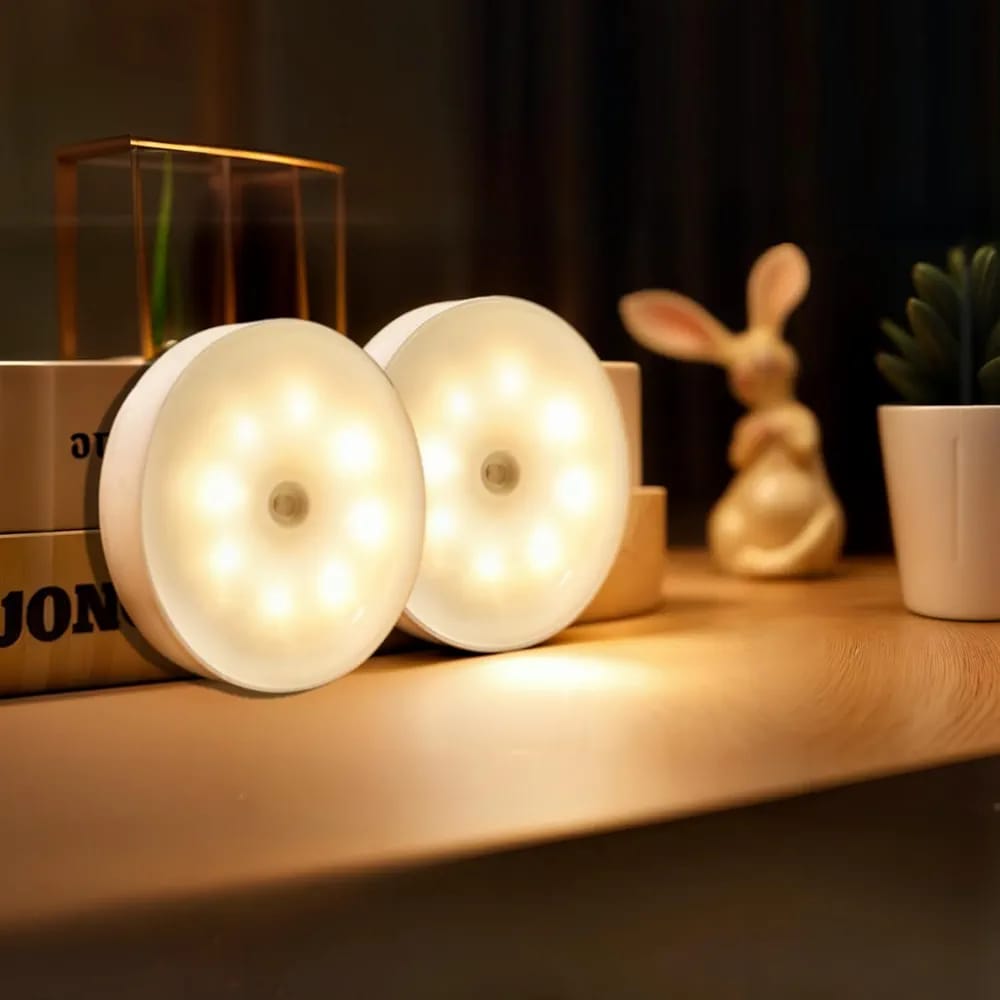 Motion Sensor Light for Home with USB Charging Wireless Self Adhesive LED Body Induction Lamp Sensor Light for Wardrobe Lights Sensor Night Light(SET OF 2)