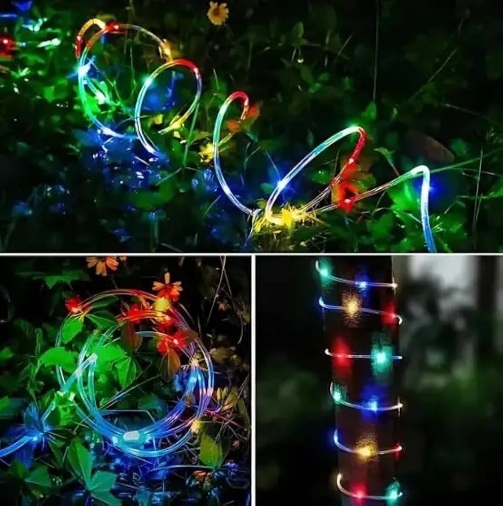10M Rope Light Waterproof High Brightness for Indoor/Outdoor Use 1200 LEDs 10 m Multicolor Steady Strip Rice Lights