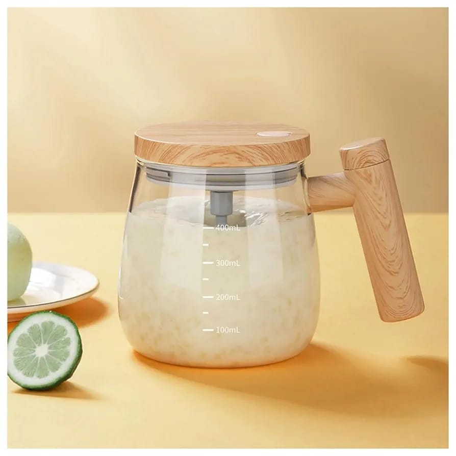 Self Stirring Mug Electric Mixing Cup High Borosilicate Glass Mixing Coffee Mug Rotating Home Office Travel