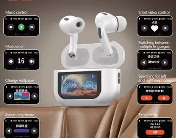 MyJoy Classic Wireless Earbuds with Dual Microphone, Wireless Charging, IPX5 Sweatproof, Noise Reducing Commute & Workout Earbuds with 7-Hour Playtime, Van Gogh