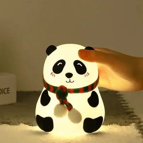 Cute Panda Night Lamp | Touch Silicone Lamp with 7-Color Changing LED