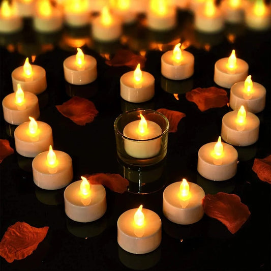 Flameless Led Tea Light Candles for Home Decor (pack of 24)