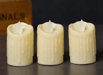Acrylic Dancing Flame LED Tea Light Candle for Home Decoration (Pack of 12)