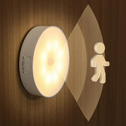 Motion Sensor Light for Home with USB Charging Wireless Self Adhesive LED Body Induction Lamp Sensor Light for Wardrobe Lights Sensor Night Light(SET OF 2)