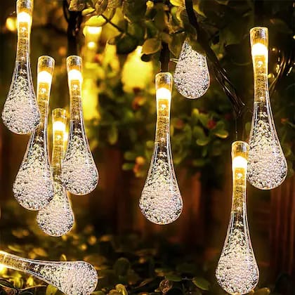 Fairy 14 Water Drop LED String Lights - Warm White Plug-in for Diwali