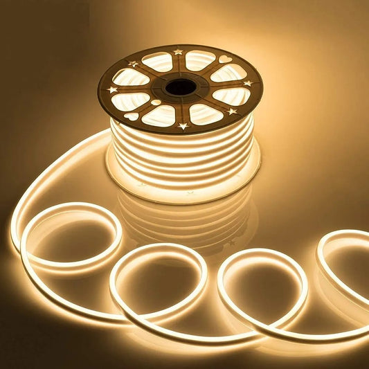 16.4 Feet,5 metre Neon LED Strip Light with 12V Adapter | Cuttable Flexible Waterproof Rope Light for Wall Decor