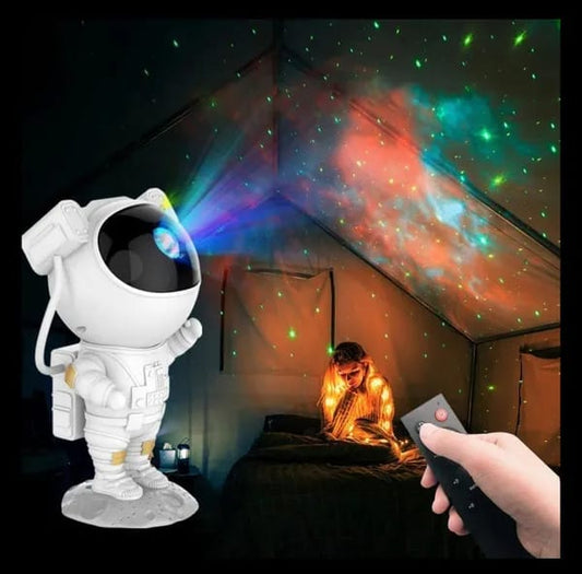 Astronaut Galaxy Projector Night Light – 360° Rotating Nebula Star Projector